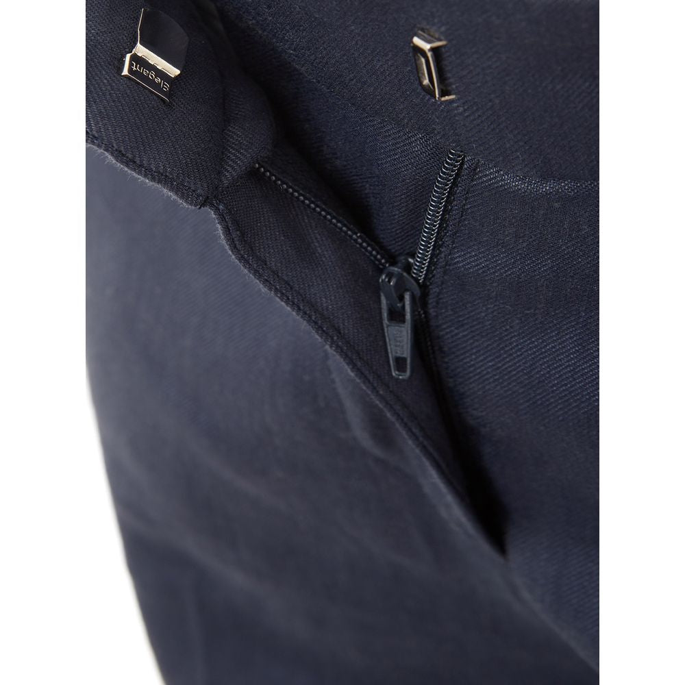 Pantalon Lardini Chic en Lin Bleu