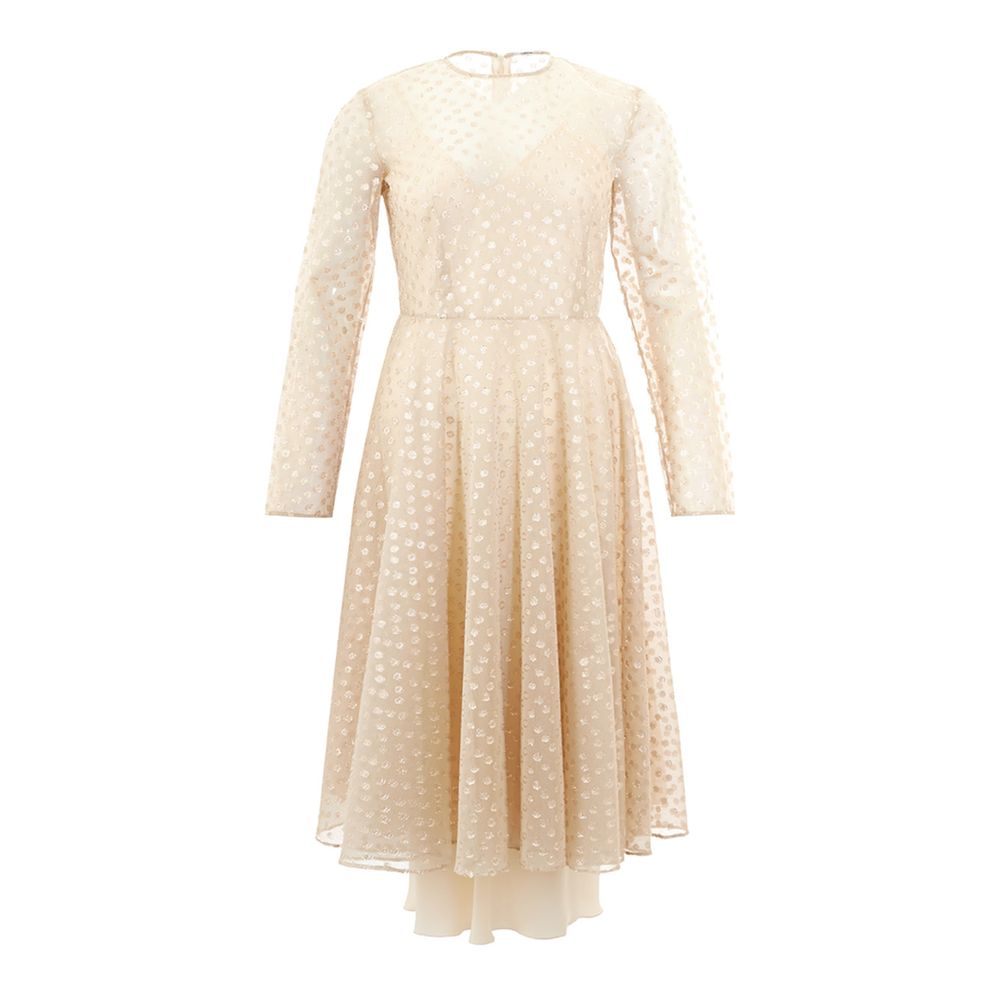 Robe élégance en coton beige Lardini