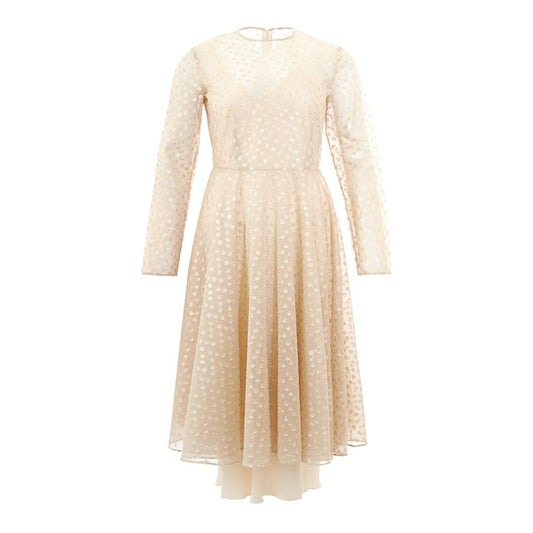 Robe élégance en coton beige Lardini