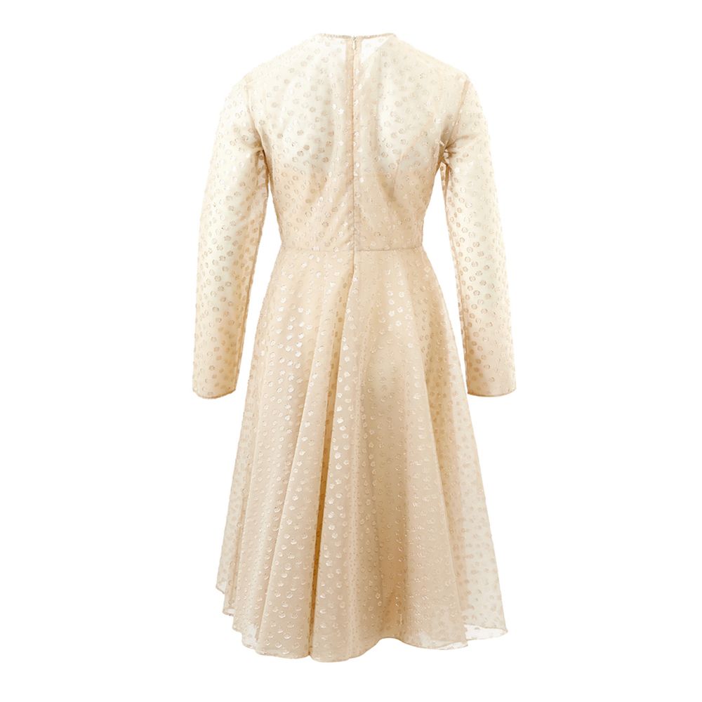 Robe élégance en coton beige Lardini