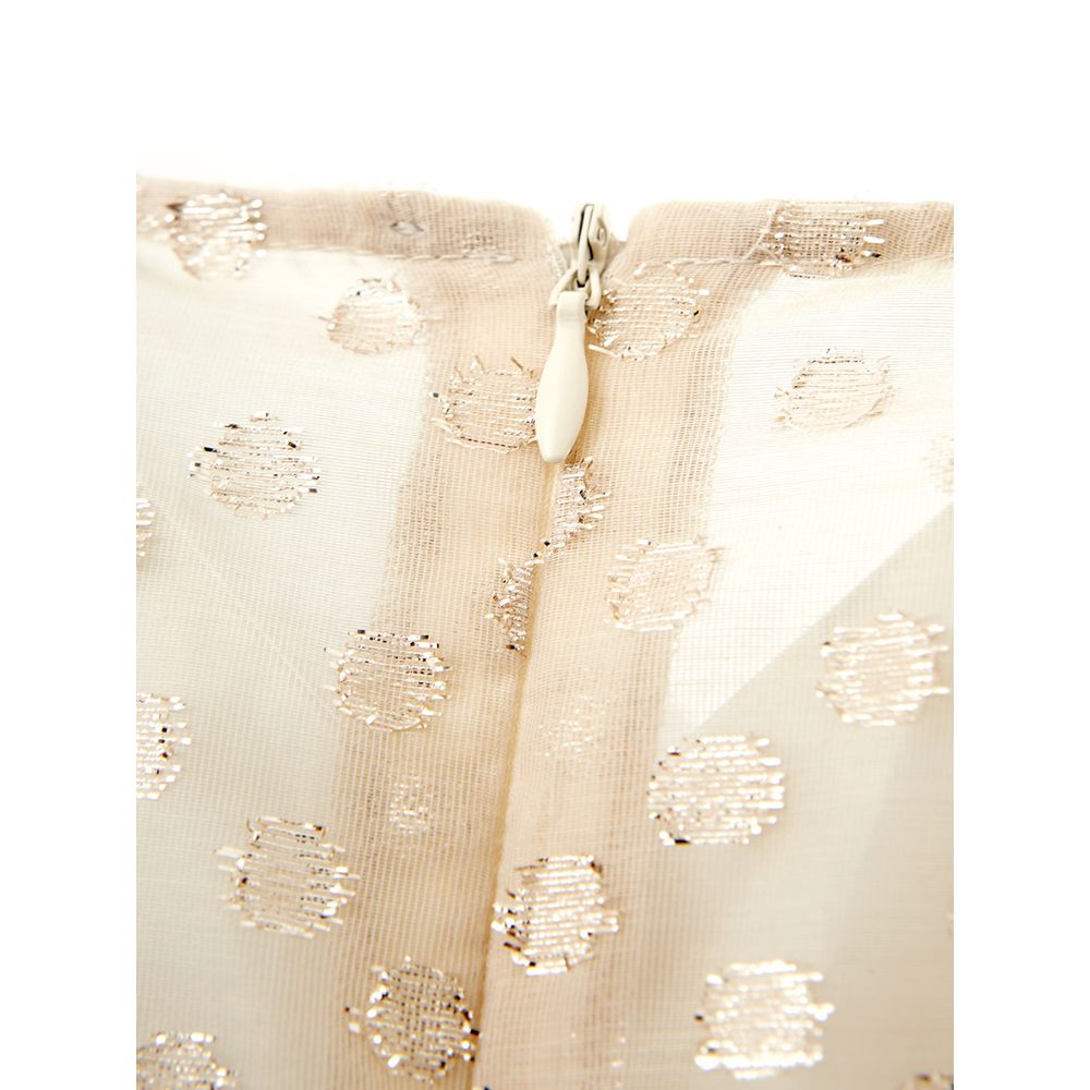 Robe élégance en coton beige Lardini