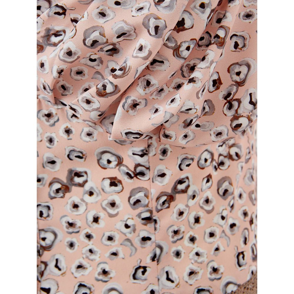 Lardini – Elegantes rosa Acetatkleid für abendliche Eleganz