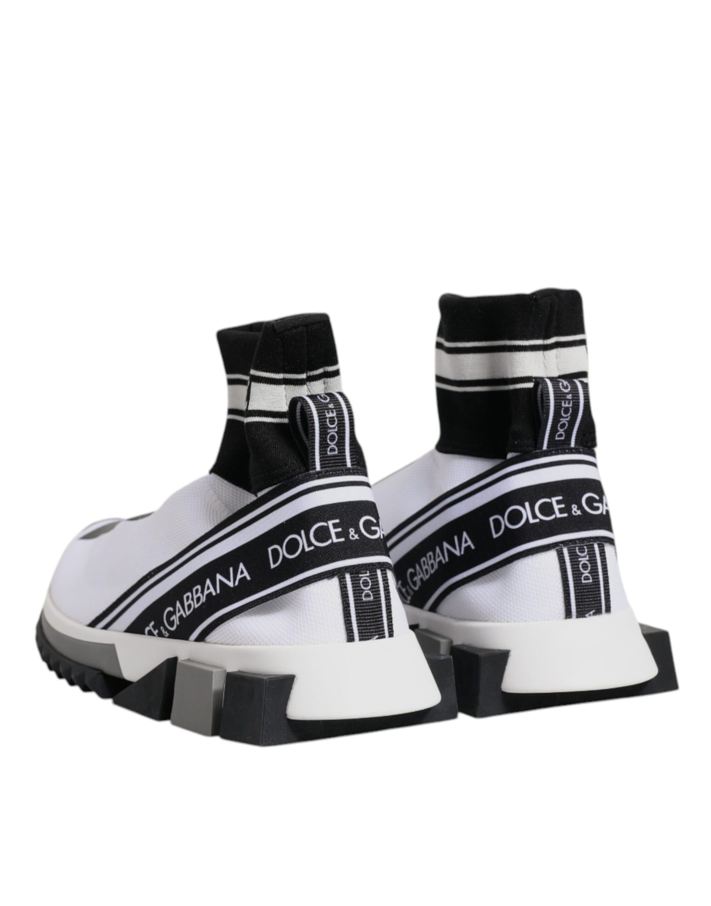 Baskets chaussettes Dolce &amp; Gabbana Sorrento blanches et noires