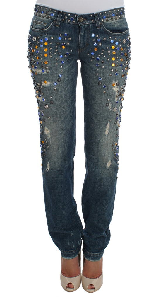 Jean slim GIRLY orné de cristaux Dolce &amp; Gabbana
