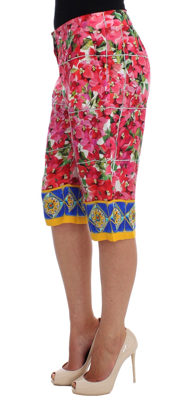 Dolce &amp; Gabbana Pantalon Capri à Fleurs Multicolores