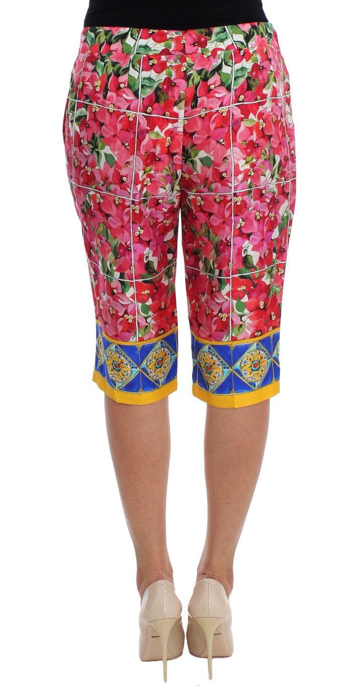 Dolce &amp; Gabbana Pantalon Capri à Fleurs Multicolores