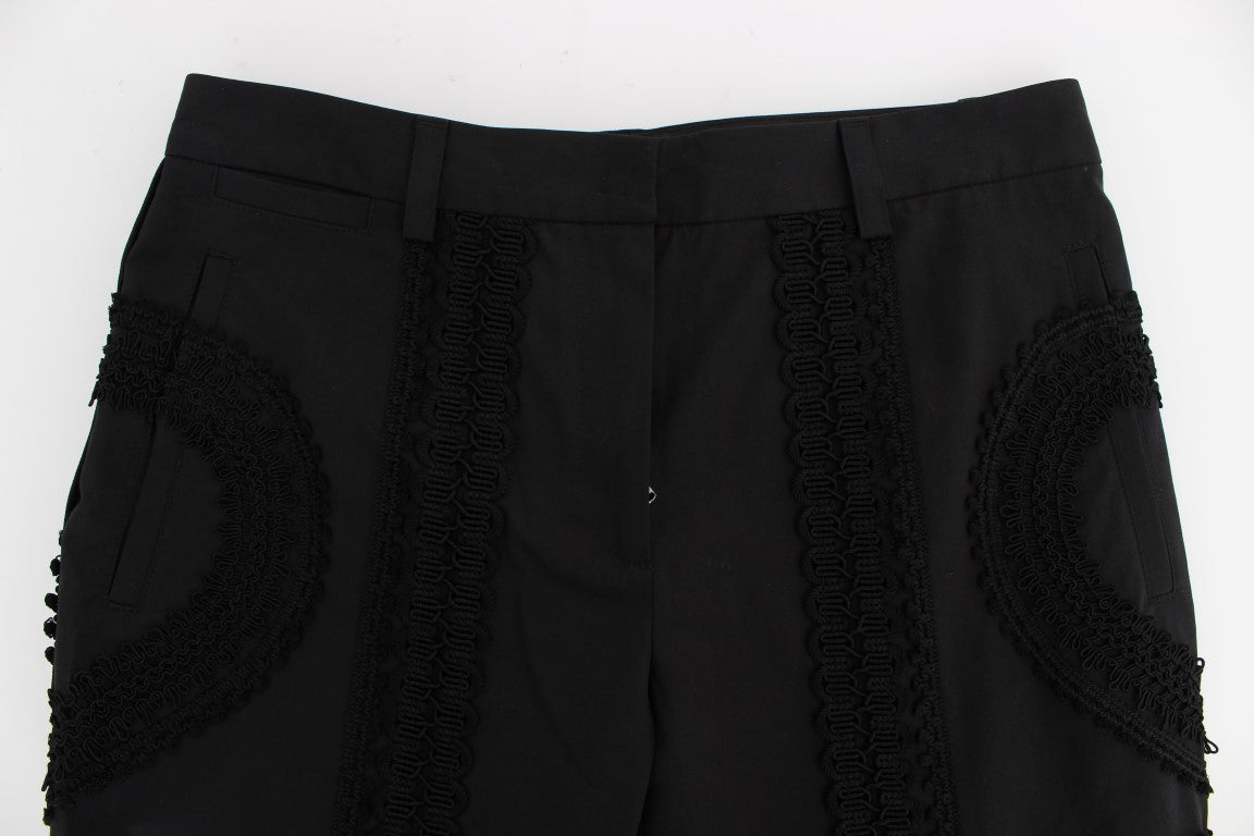 Pantalon capri Torero en coton stretch noir Dolce &amp; Gabbana