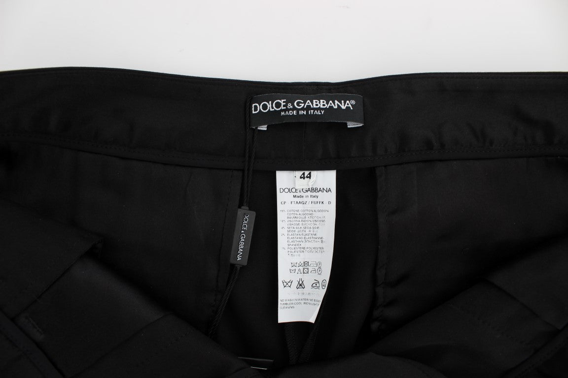 Pantalon capri Torero en coton stretch noir Dolce &amp; Gabbana