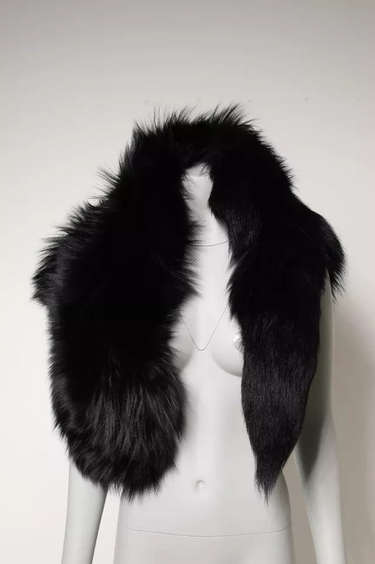 Écharpe d'hiver en fourrure de renard noir Dolce &amp; Gabbana