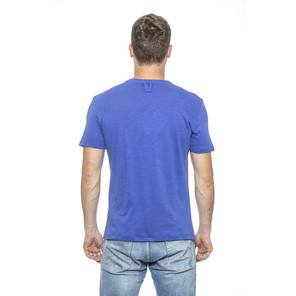Billionaire Italian Couture Light Blue Cotton T-Shirt