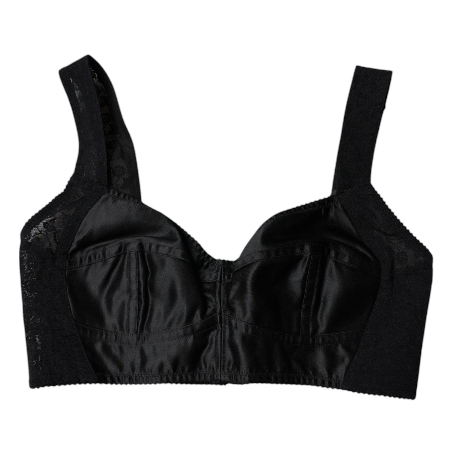 Soutien-gorge balconnet en nylon noir Dolce &amp; Gabbana