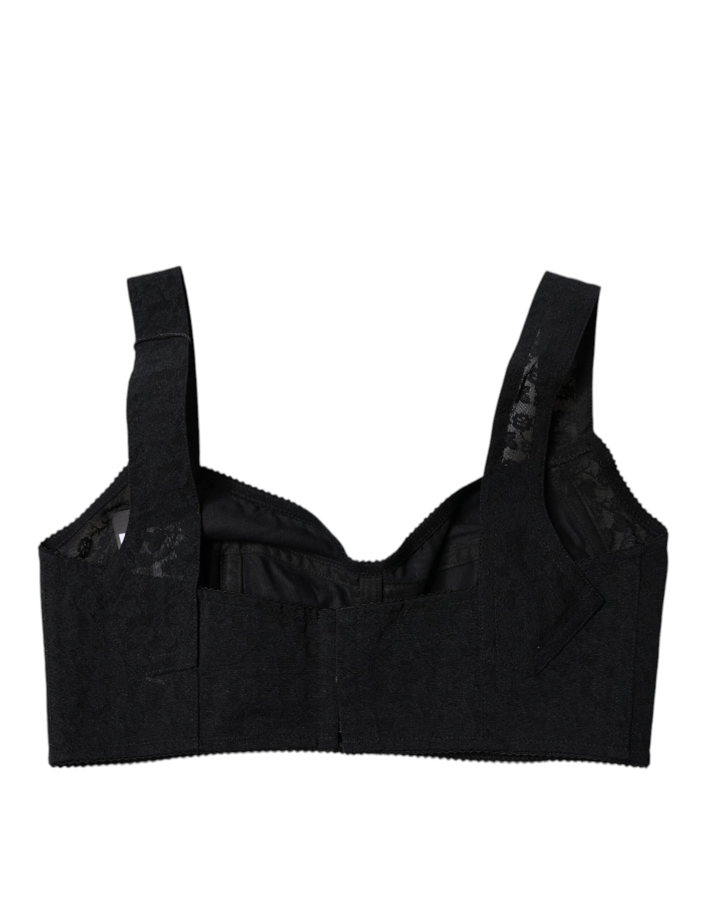 Soutien-gorge balconnet en nylon noir Dolce &amp; Gabbana