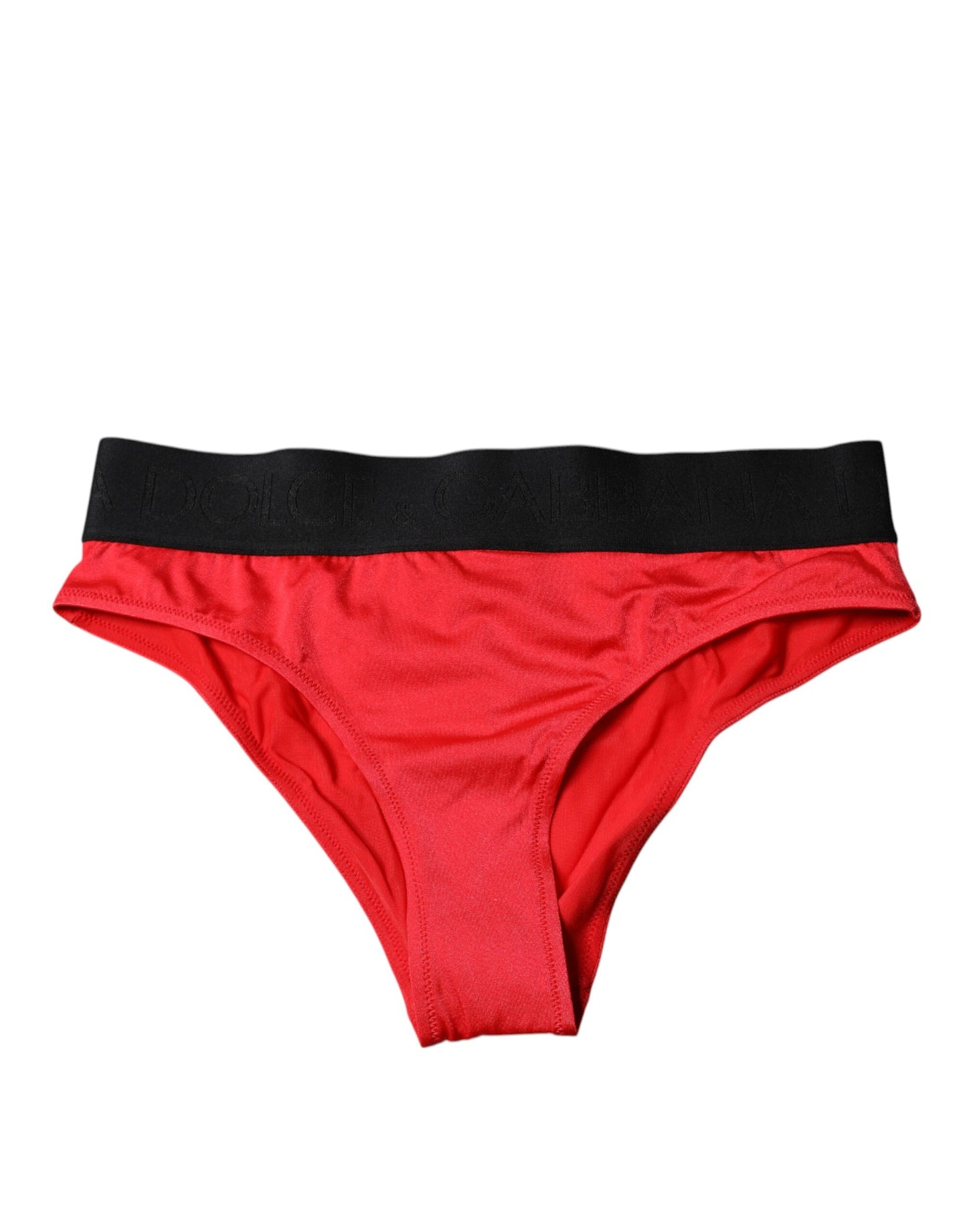 Culotte taille moyenne en nylon extensible rouge Dolce &amp; Gabbana
