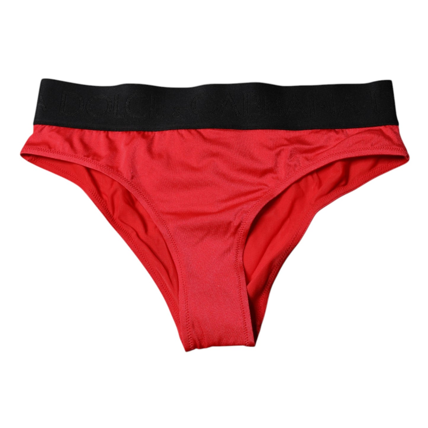 Culotte taille moyenne en nylon extensible rouge Dolce &amp; Gabbana