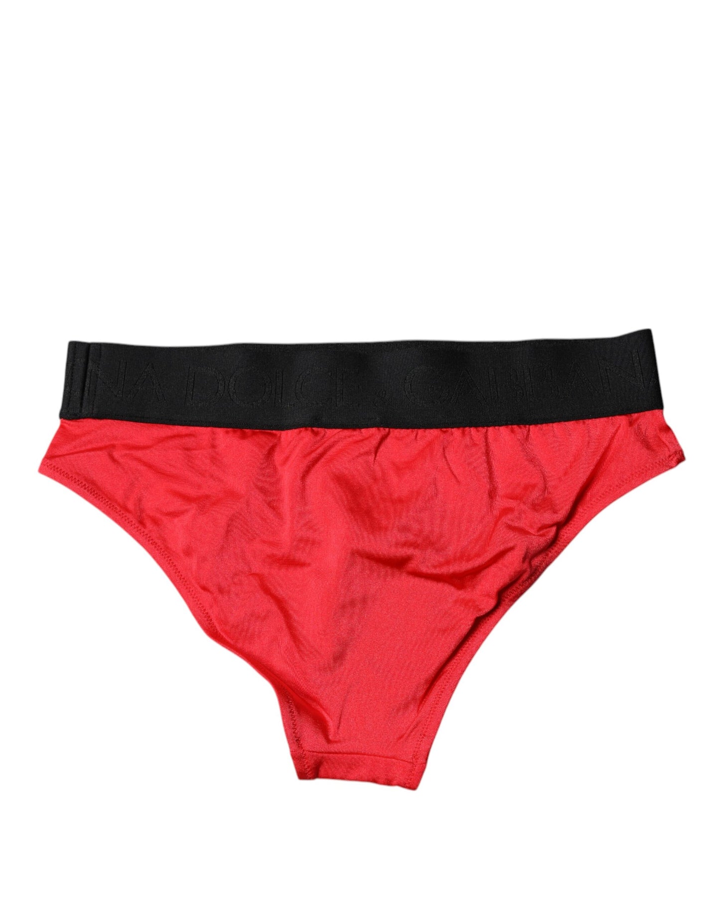 Culotte taille moyenne en nylon extensible rouge Dolce &amp; Gabbana