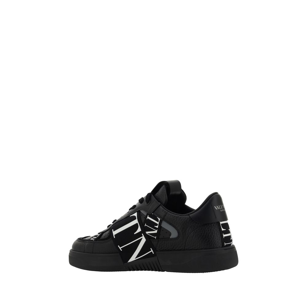 Valentino Garavani Black Leather VL7N Sneakers