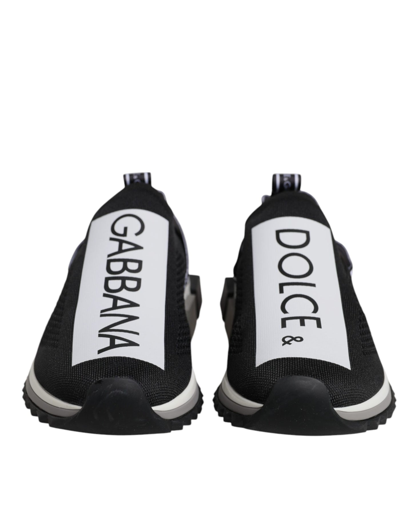 Dolce & Gabbana Black White Slip On Sorrento Sneakers Shoes