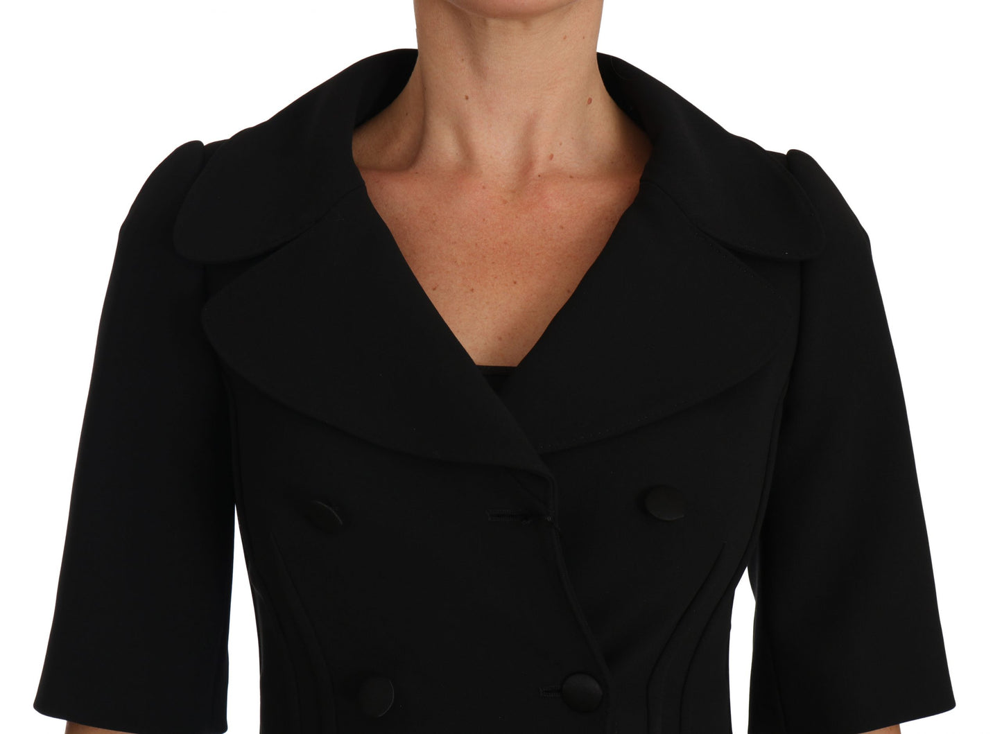 Blazer court en laine noir Dolce &amp; Gabbana