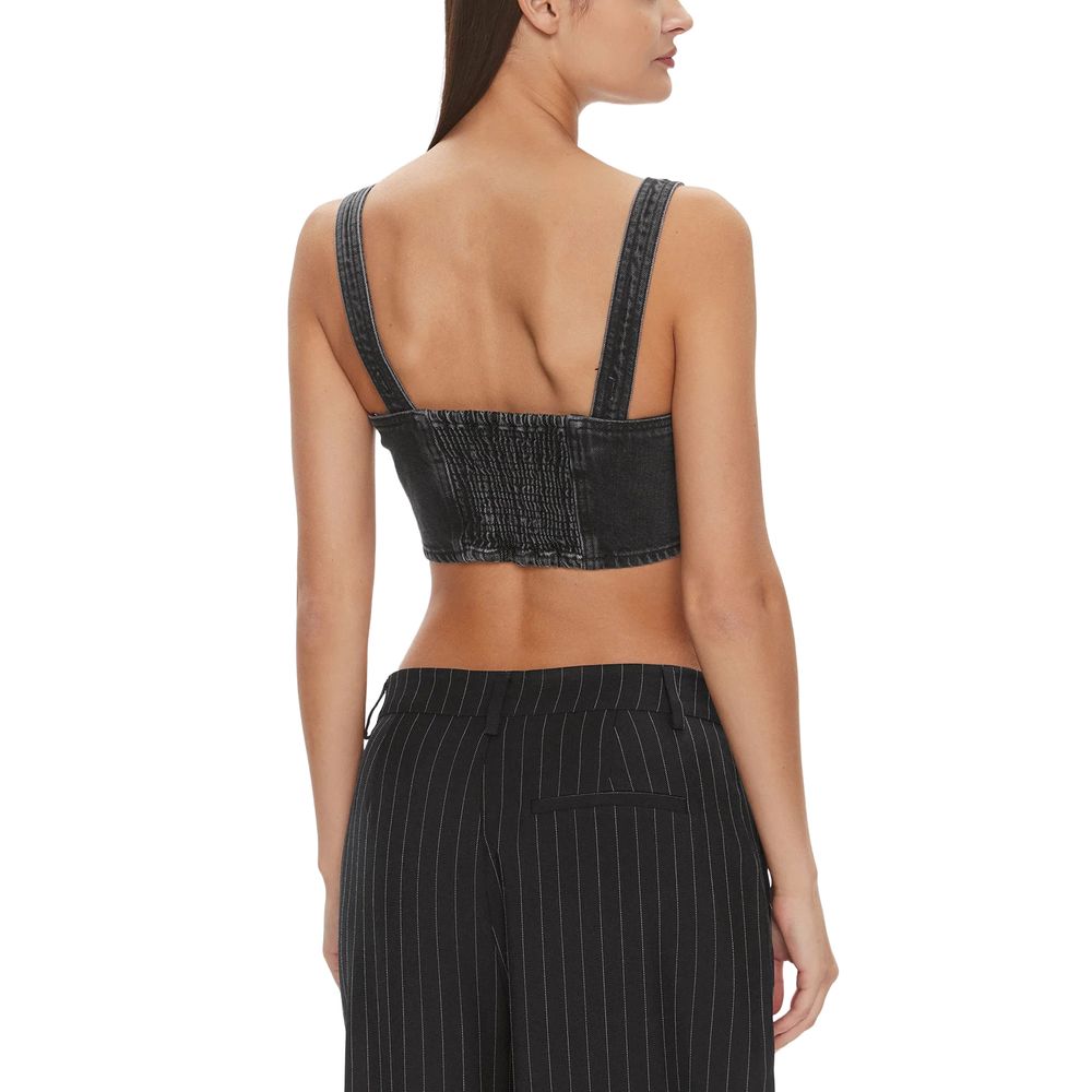 Haut noir en coton recyclé Tommy Hilfiger Jeans
