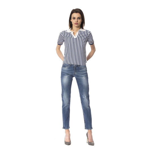 Frankie Morello Blaue Jeans aus anderen Fasern für Damen