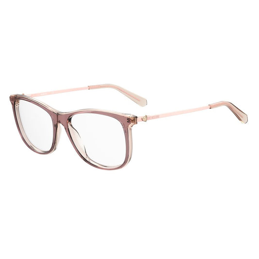 Montures en acétate rose Love Moschino