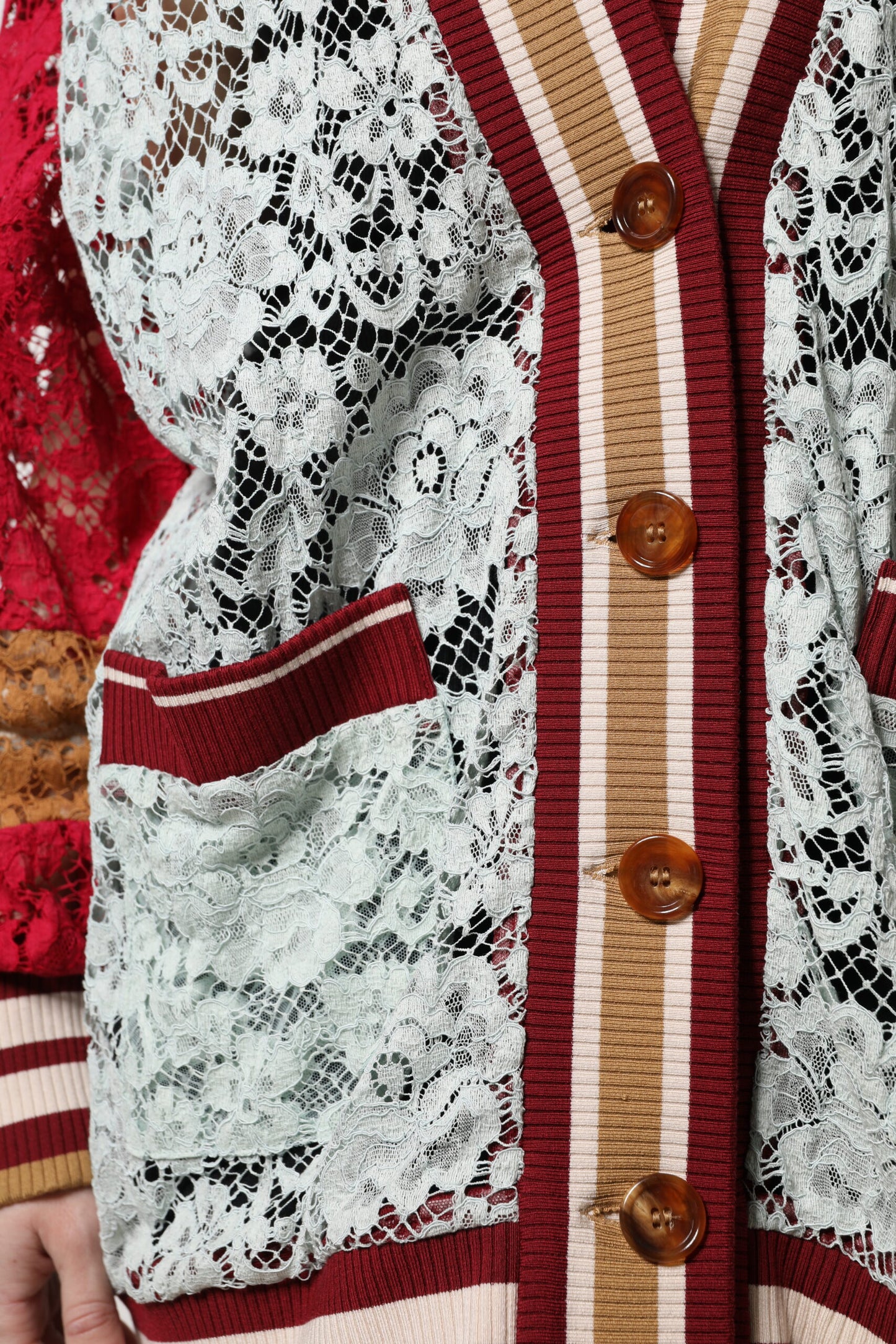 Pull cardigan en dentelle florale multicolore Dolce &amp; Gabbana