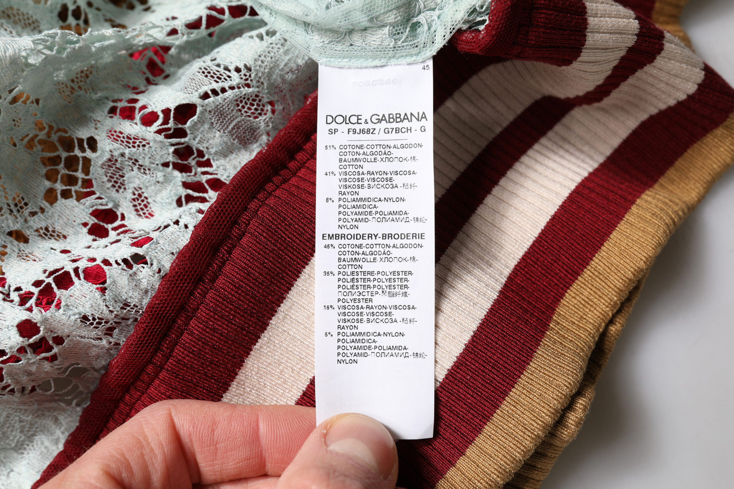 Pull cardigan en dentelle florale multicolore Dolce &amp; Gabbana