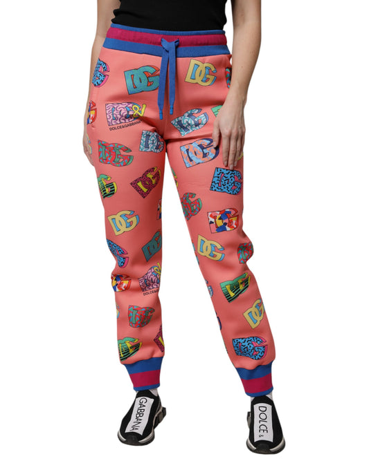 Pantalon de jogging Dolce &amp; Gabbana à logo rose et monogramme