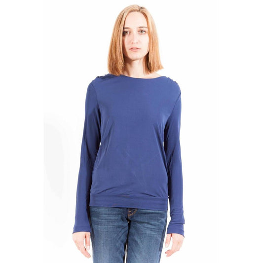 Gant Blaues Viskose-T-Shirt für Damen