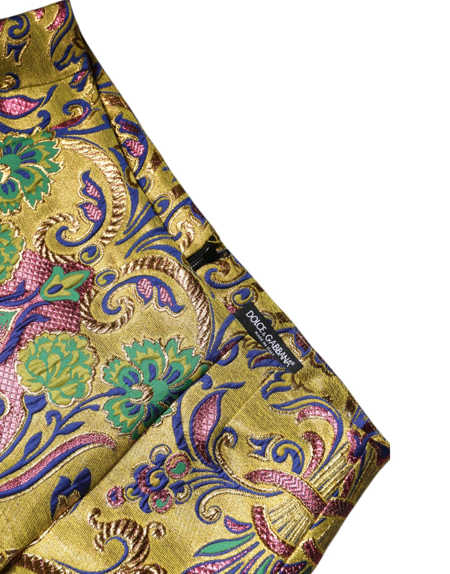 Mini-jupe taille moyenne en jacquard floral multicolore Dolce &amp; Gabbana