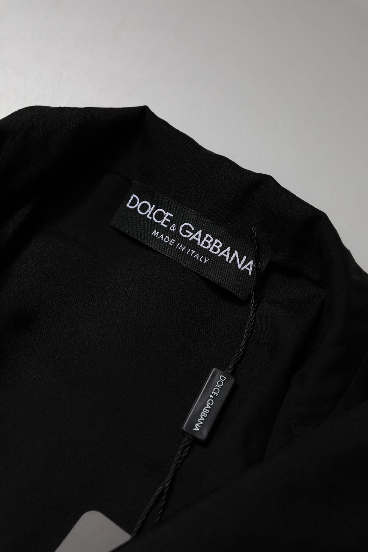 Chemisier à manches longues en soie noire transparente Dolce &amp; Gabbana