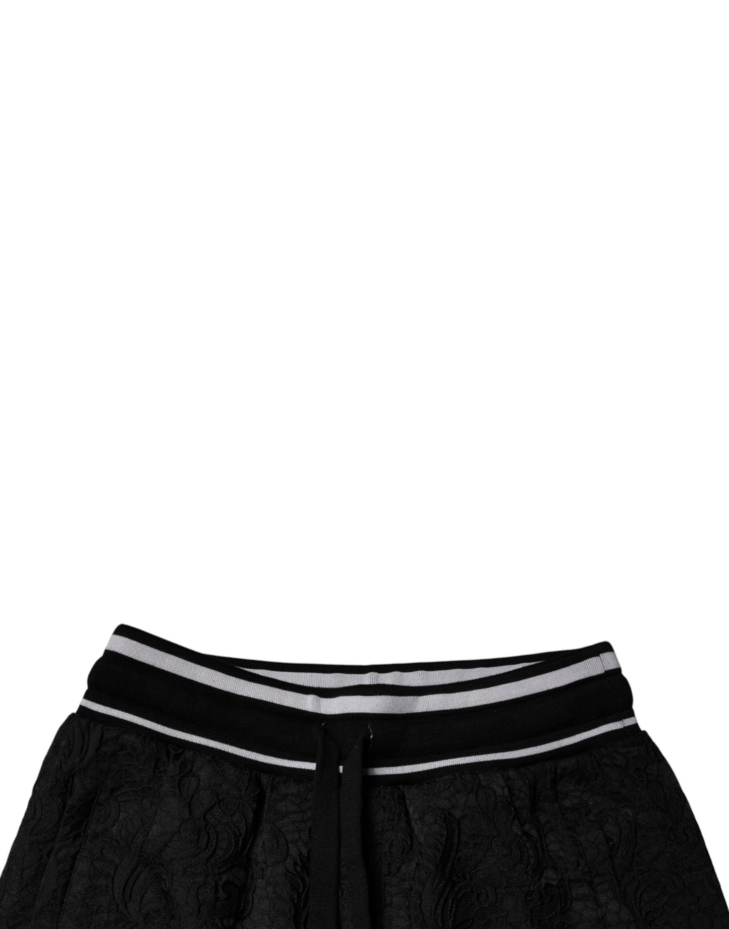 Dolce & Gabbana Black Mid Waist Jogger Men Sweatpants Pants