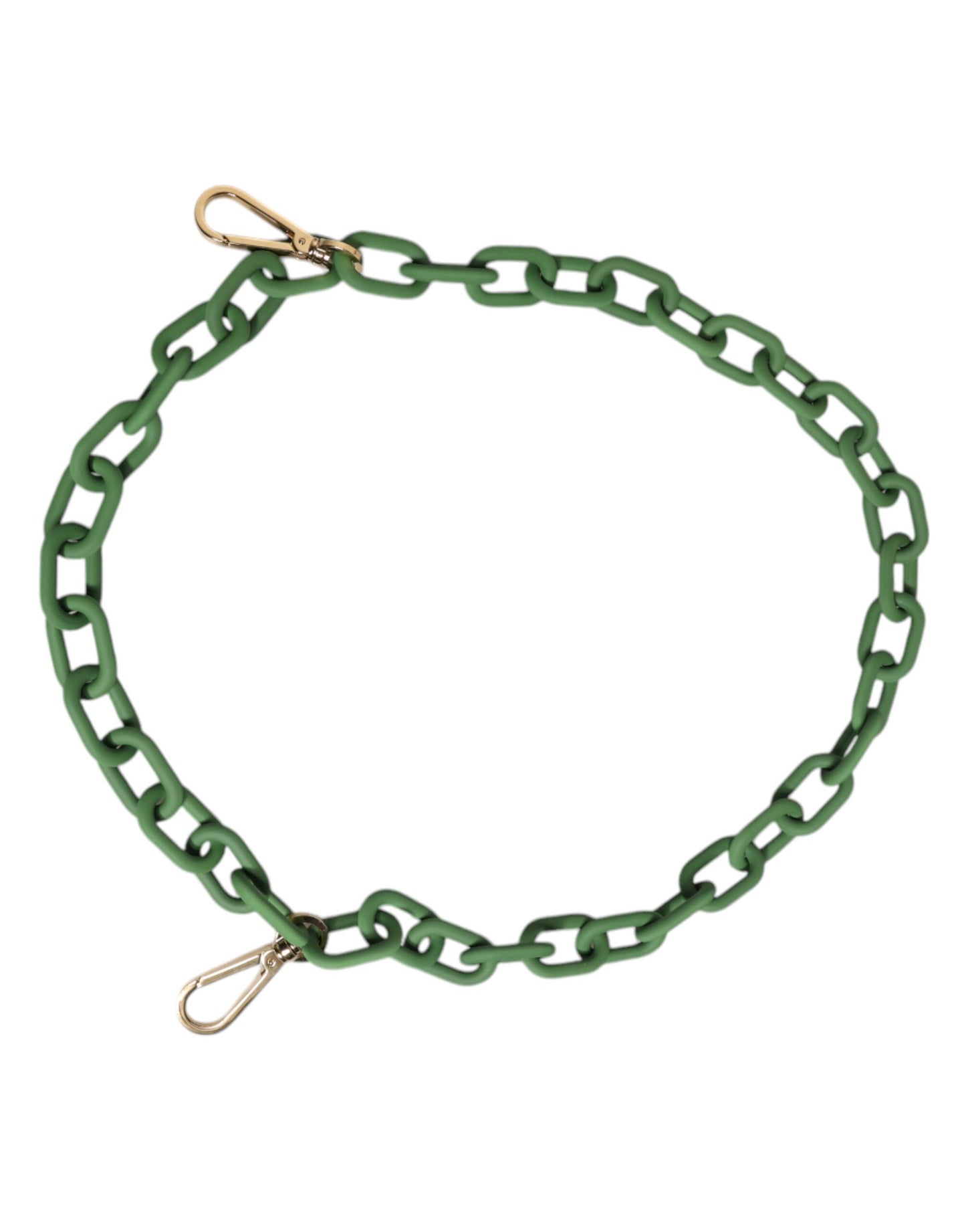 Dolce & Gabbana Green Plexy Acrylic Chunky Gold Hardware Wallet Chain