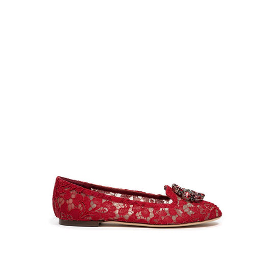 Dolce &amp; Gabbana Rote Ballerinas aus Viskose