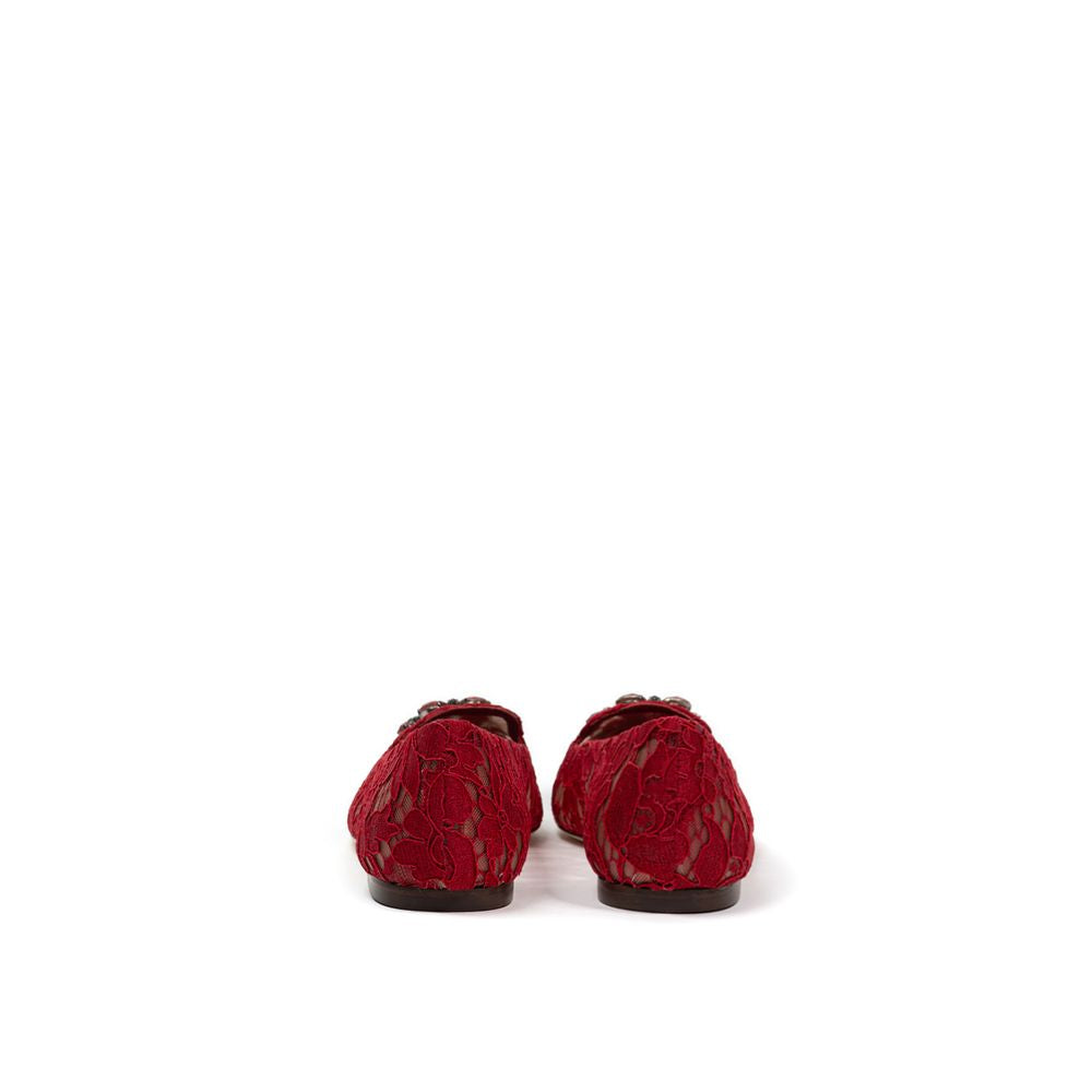 Dolce &amp; Gabbana Rote Ballerinas aus Viskose