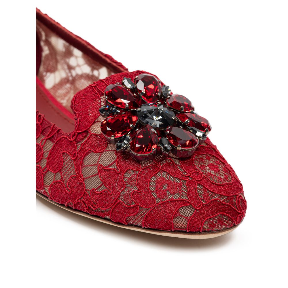 Dolce &amp; Gabbana Rote Ballerinas aus Viskose