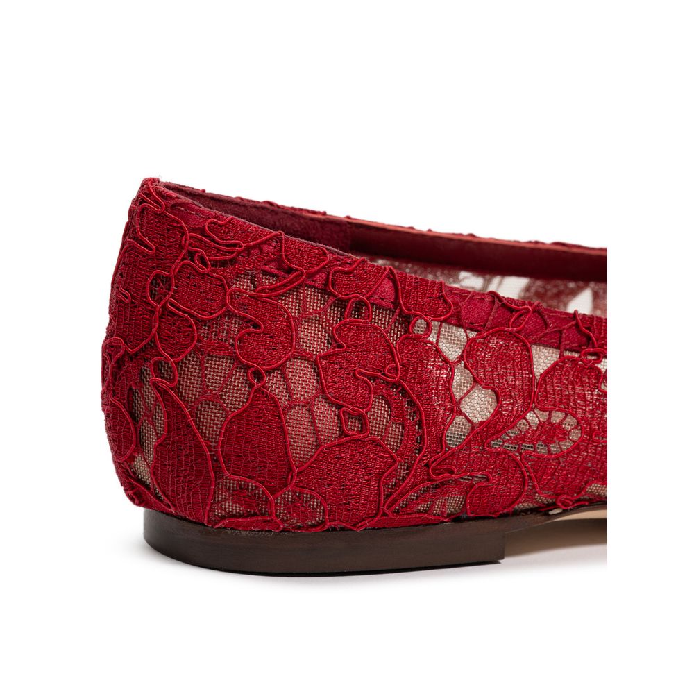 Dolce &amp; Gabbana Rote Ballerinas aus Viskose