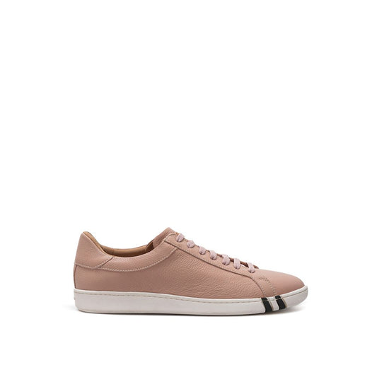 Baskets Bally élégantes en cuir rose pour femme