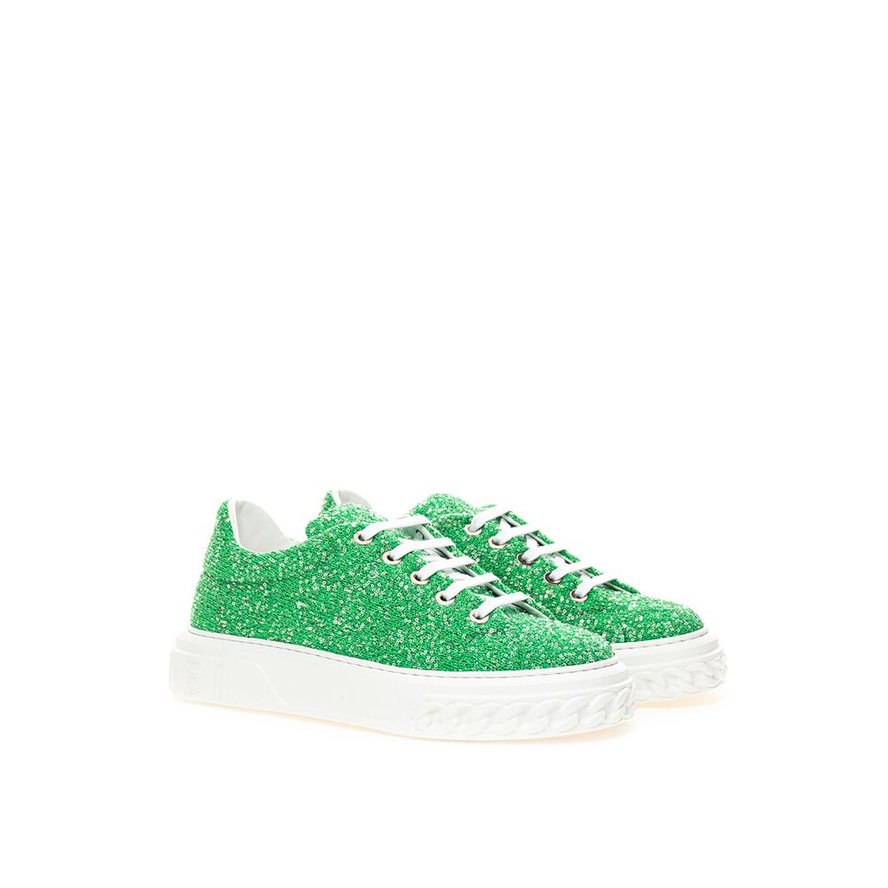 Baskets en cuir Casadei Emerald Elegance