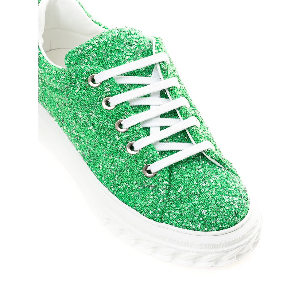 Baskets en cuir Casadei Emerald Elegance