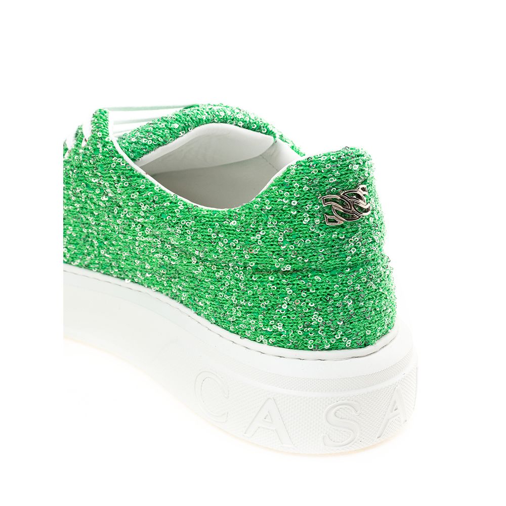 Baskets en cuir Casadei Emerald Elegance