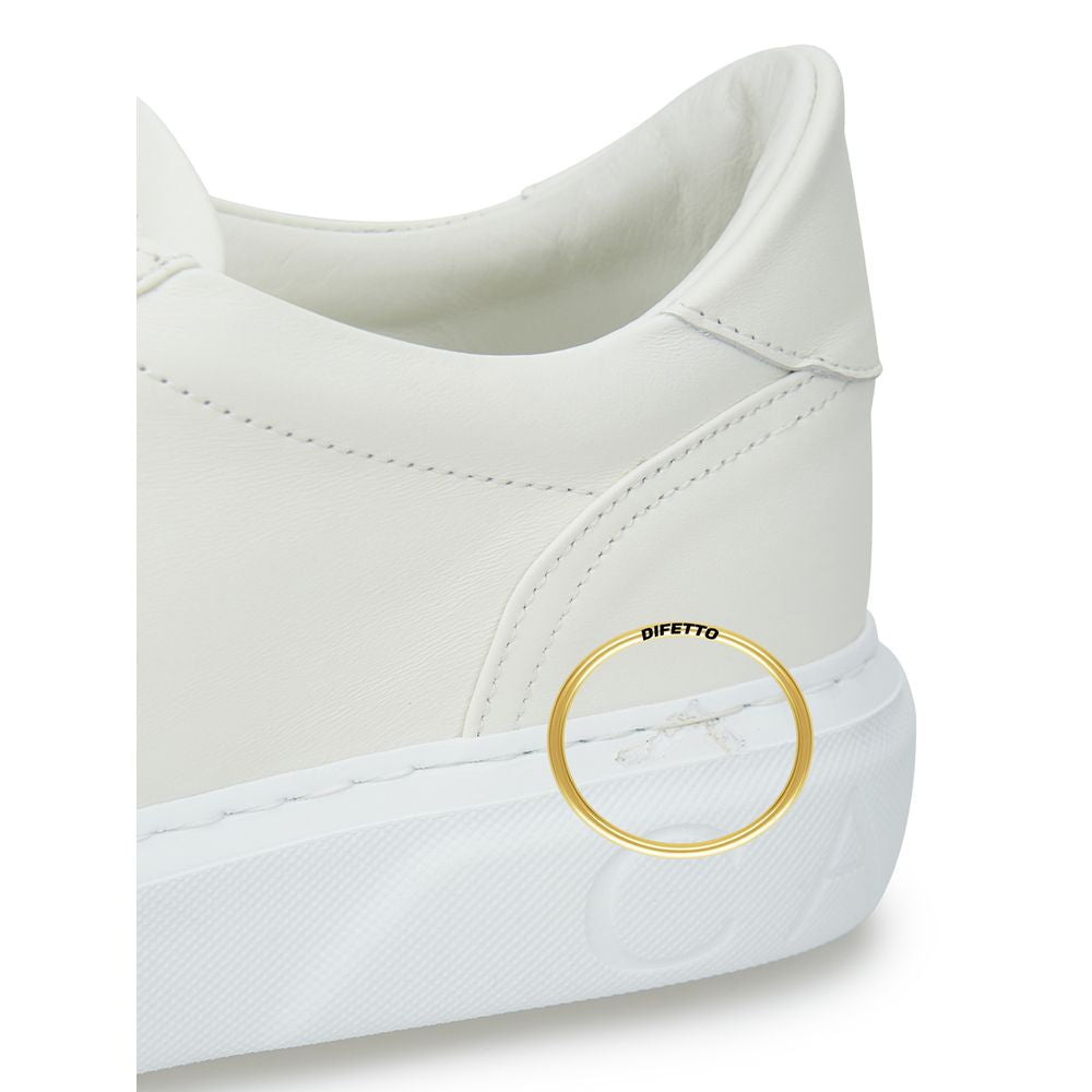 Baskets élégantes en cuir blanc Casadei