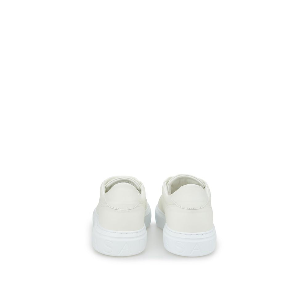 Baskets élégantes en cuir blanc Casadei
