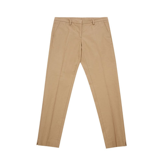 Pantalon élégant en coton marron Lardini pour femme