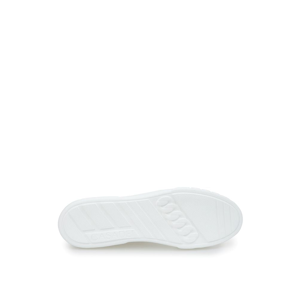 Baskets élégantes en cuir blanc Casadei
