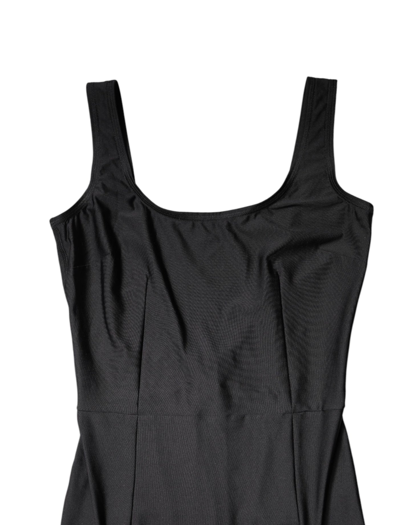 Robe combinaison moulante noire sans manches Dolce &amp; Gabbana pour femme