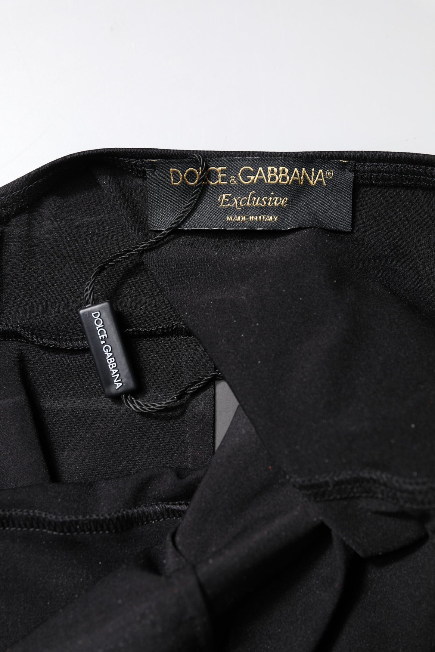 Robe combinaison moulante noire sans manches Dolce &amp; Gabbana pour femme