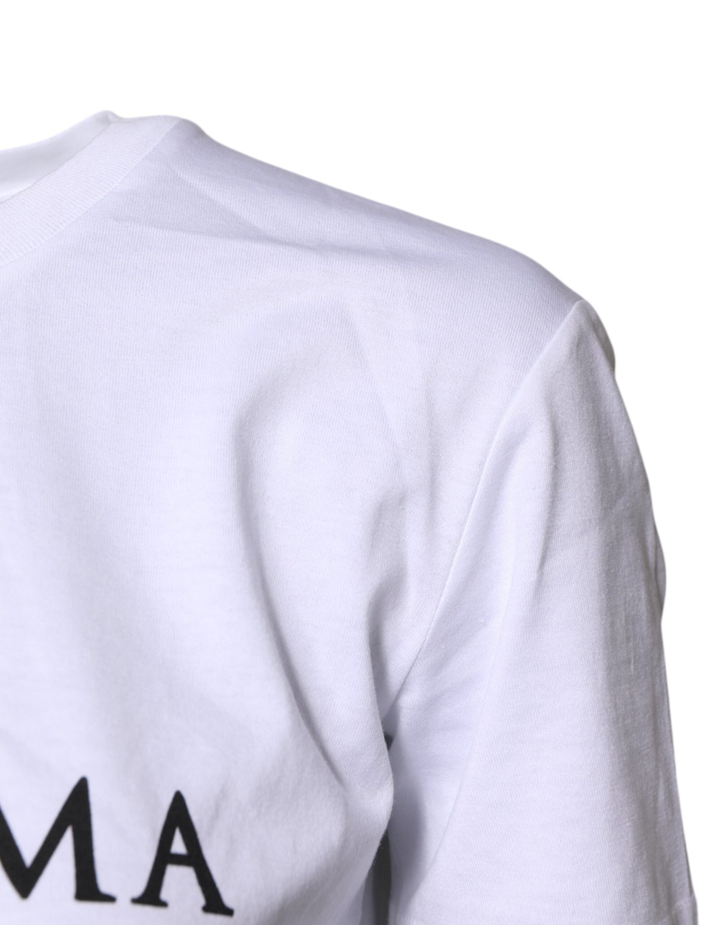 Dolce &amp; Gabbana – Weißes, bedrucktes T-Shirt mit Rundhalsausschnitt aus Baumwolle