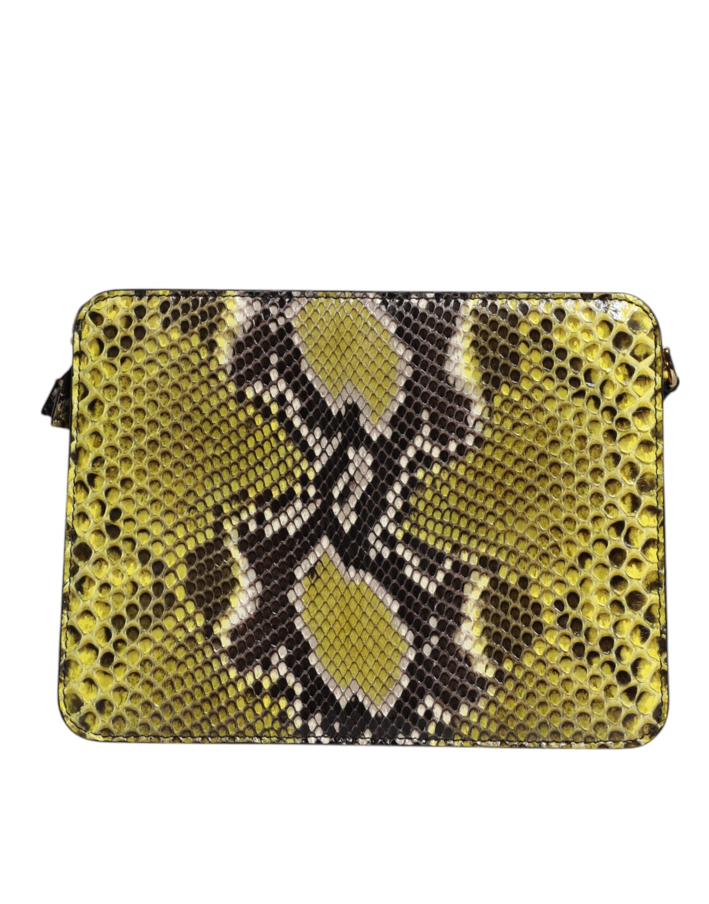 Pochette bandoulière en cuir exotique vert Dolce &amp; Gabbana DG Plaque