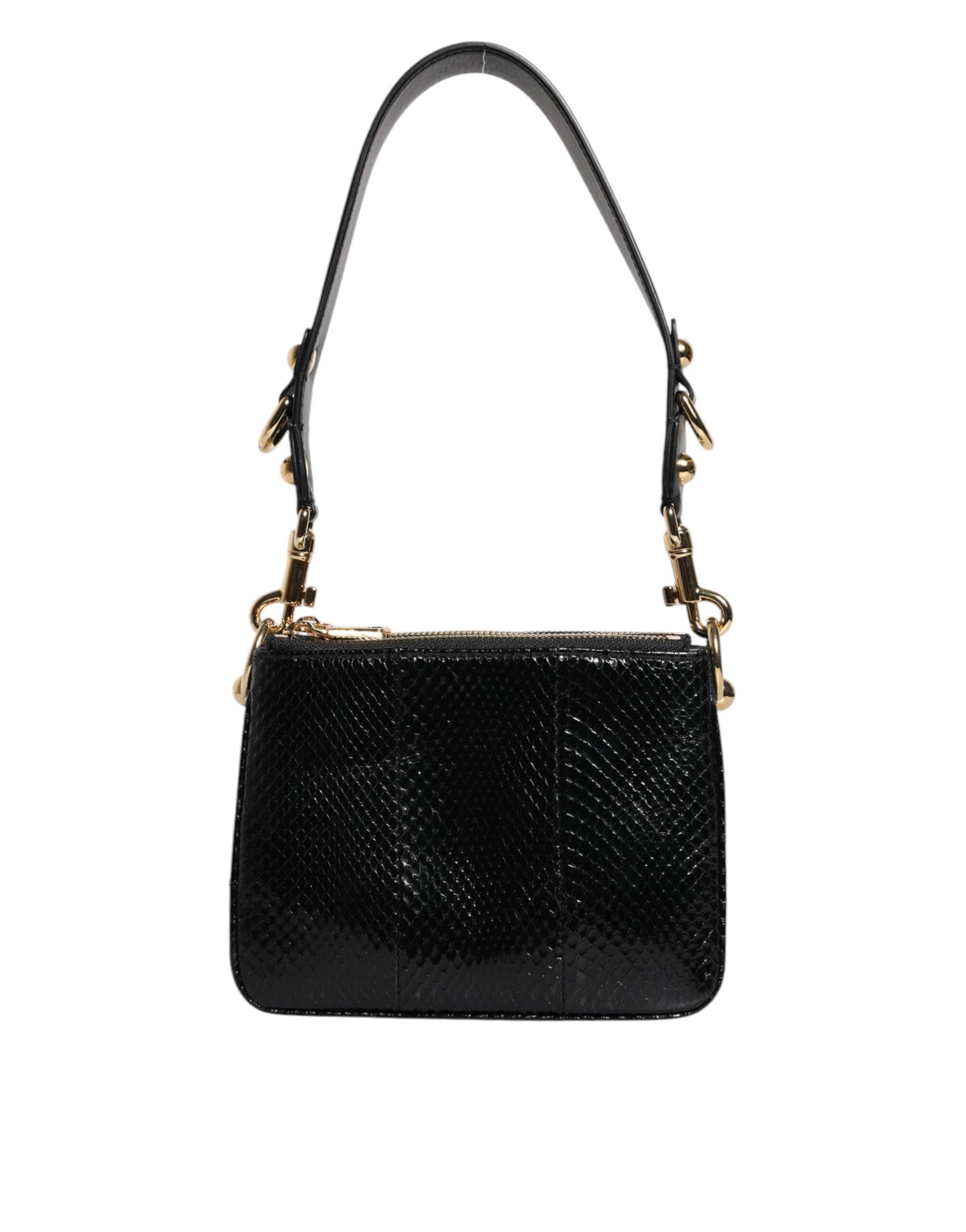 Pochette bandoulière en cuir exotique noir Dolce &amp; Gabbana